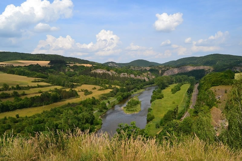 Tetín lookout and surrounding